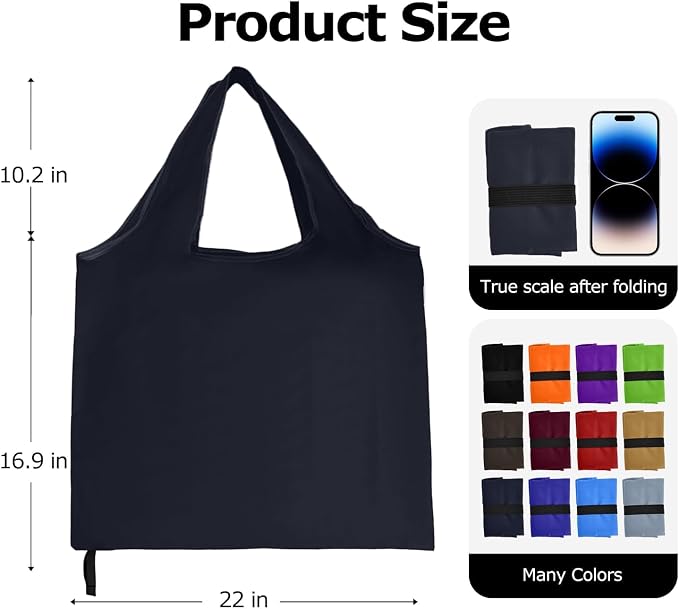 Foldable Shopping Bag, Reusable Grocery Bag Holder, Tote Bags - Image 2