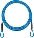 3.3mm (1/8 Inch) Outdoor Travel Security Cable-3/4/6/10/15/20/30ft Luggage Lock Safety Wire Flexible Steel Wire Rope with Double Loop Safety for Luggage, Bike, Lock (Blue, 30ft-(1Pack) by MiMetty