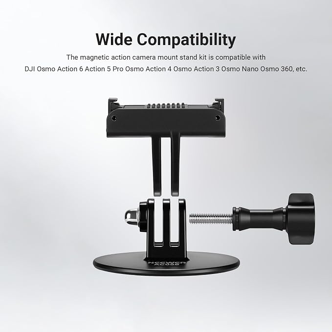 NEEWER AC058 Adhesive Base Mount Kit Compatible with DJI GoPro Cameras | For Osmo Nano/360/Action 6 5 Pro 4 3, Magnetic Quick Release Adapter Stand, Action Camera Accessories for POV Video Recording - Image 5