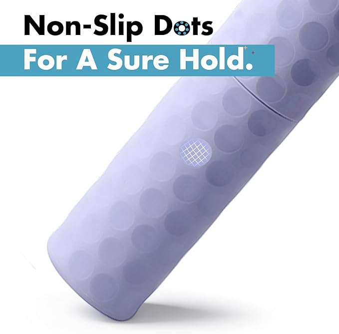 2Pcs Travel Toothbrush Case, Portable Couple Travel Toothbrush Holder with Dot,Toothpaste Container for Home, Travel, Business, Camping, School, 8.1x2.2x1.6 (Purple+Blue) - Image 5