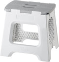 Vigar Compact Foldable Step Stool, 12-1/2-Inch, Gray | For Adults Up to 330 Pound, Lightweight, Non-Slip Folding Design, Compact Step Stool, Space-Saving Household Use by VIGAR