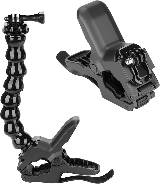 NEEWER Flexible Clamp Mount Compatible with GoPro DJI Action Cameras, GP-80 | Compatible with DJI Action 6 Osmo 360 Insta360 X5/4/3 AcePro series, Jaw Flex Super Clamp Holder Mount Accessories for Video by Neewer