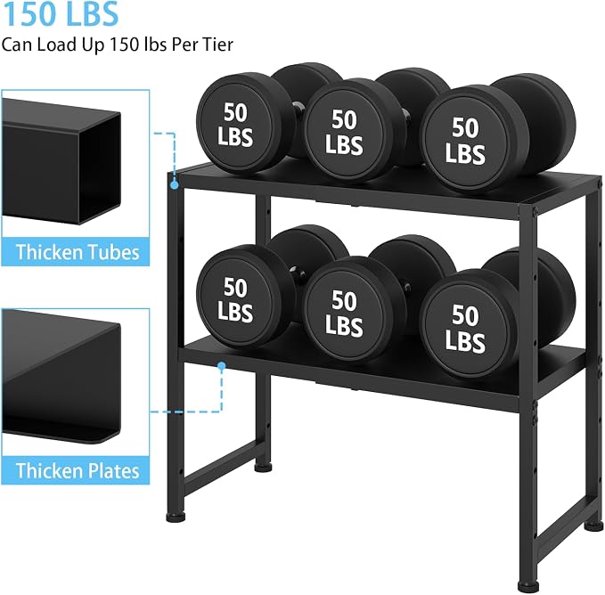 2-Tier Expandable Metal Storage Shelves,150LBS Heavy Duty Shelving Units and Storage For Small Appliance,Adjustable Pots and Pans Organizer Rack Shelf For Kitchen Under Cabinet Pantry Warehouse Garage - Image 4