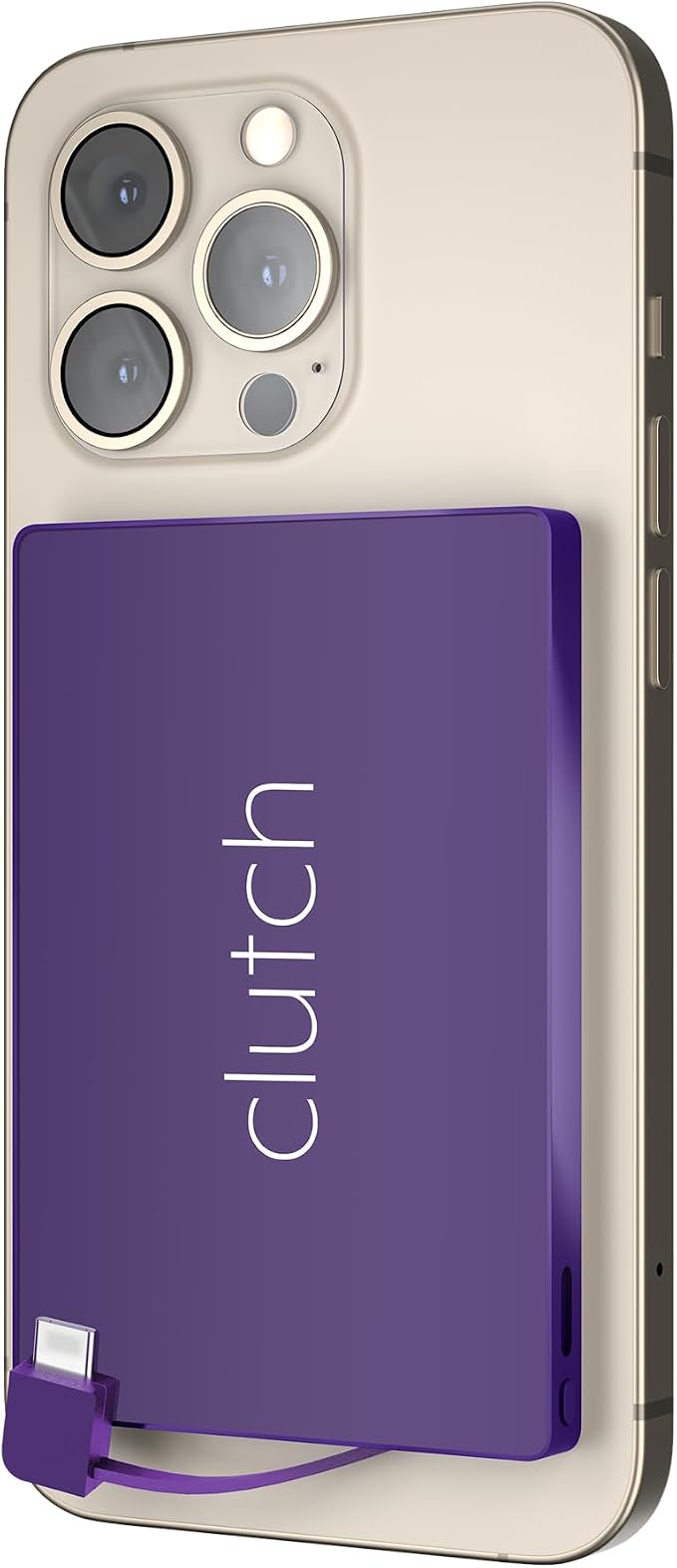 Clutch - Pro USB-C Portable Charger - Compatible with iPhone 15, 16, 17 & Android Devices - Power Bank Magnetic Battery - TSA Travel Approved - USB Rechargeable - Built-in Cable - 5000 mAh - 3.7oz - Image 3