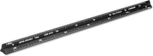Alumicolor Aluminum Architect Metric Pocket Scale, 15CM, Black by Alumicolor