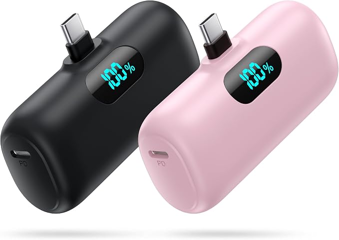 [2 Pack]Portable Charger Power Bank for iPhone 17/16/15,Mini USB C Portable Power Bank 5000mAh Fast Charging Battery Pack Travel Essentials for iPhone 15/16/17 Plus/17 Pro/17 Pro Max,Samsung Android by Swyop