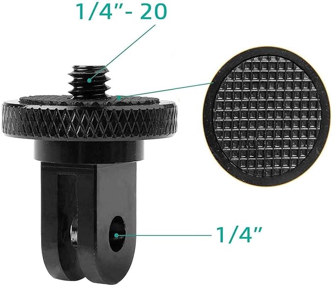 Aluminum Camera Tripod Adapter 1/4"-20 Conversion Adapter Mounts Compatible with Gopro Action Cameras Insta360 and Other Standard 1/4 Accessories, Quarter Inch Mount Adapter (Type AA) - Image 6