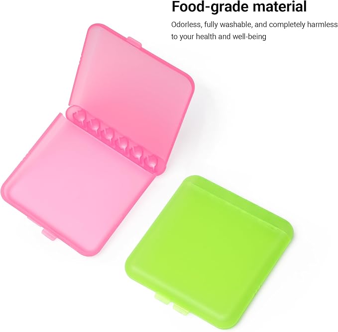 Interdental Brush Travel Case/Storage Case Compatible with TePe Interdental Brush, 2packs(Green and Pink) - Image 3