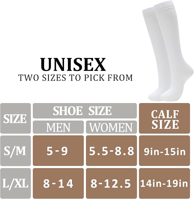 fenglaoda 6 Pairs Compression Socks for Women & Men Knee High Cute Circulation Socks for Nurse Pregnant Travel Athletic - Image 4