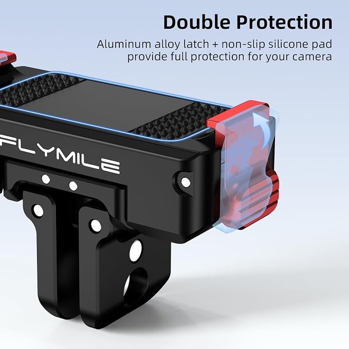 Action 5 Pro Magnetic Quick-Release Mount, 360° Horizontal Rotation Aluminum Alloy Adapter for DJI OSMO Action 5 Pro/4/3/360, with 1/4" Threaded Hole & Foldable Action Camera for Tripod Accessories - Image 8