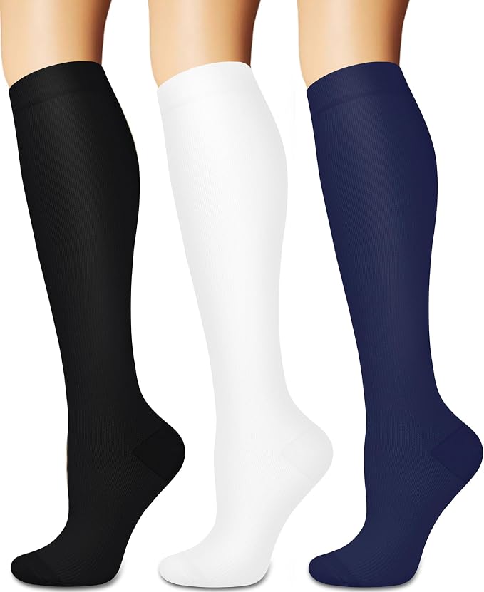 Sooverki Compression Socks for Women and Men Circulation (3/4 Pairs) is Best Support for Running Athletic Cycling Hiking by Sooverki