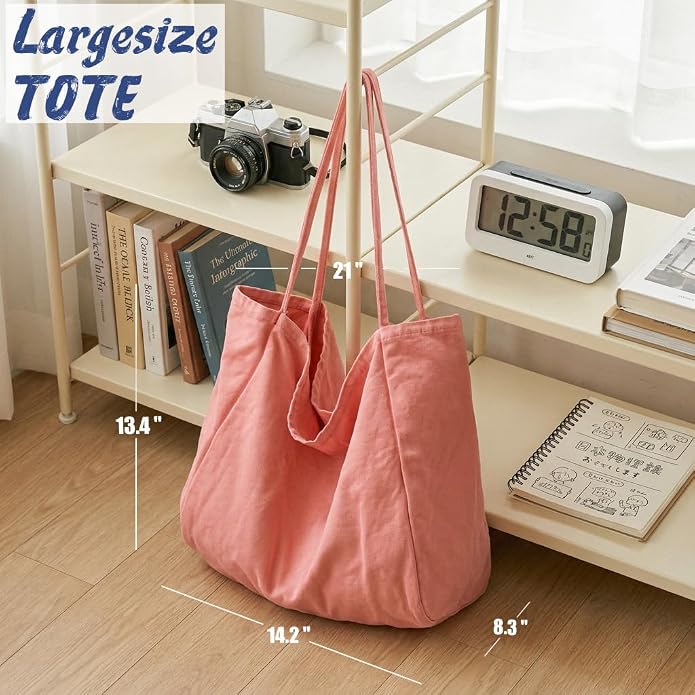 Canvas Tote Bag for Women Large Hobo Shoulder Bag for Work Travel Casual Message Bag Tote Purse handbags - Image 3