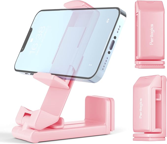 Perilogics Airplane Phone Holder Mount Universal in Flight Hands Free Viewing with Multi-Directional Dual 360 Degree Rotation (Pink) - Image 9