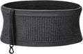 Slim Running Belt, No-Bounce Hidden Waist Pack with 360° Opening for Soft Flask, Cellphones, Keys or Gels, Black, Small by Adorila
