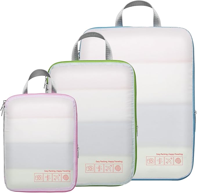 Cambond Compression Packing Cubes for Travel Women - Lightweight Luggage Organizers Bag Packing Cubes for Carry on Suitcases by Cambond