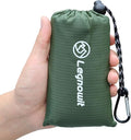 Pocket Blanket, Compact Blanket for Picnic, Beach, Festival | Sandproof, Waterproof, Stakes & Carabiner Included, Packable Lightweight Tarp for Camping, Hiking, Backpacking, Travel by Legowitoutdoor