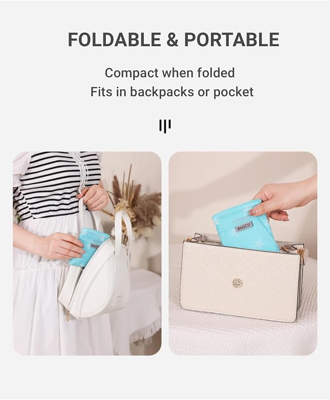 Everyday Reusable Grocery Bag, Lightweight Foldable Tote with Comfortable Handle for Daily Errand, Travel, Car Use - Image 5
