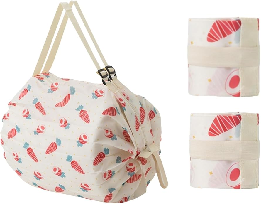 2PCS Travel Shoulder Bag Reusable Grocery Bags Foldable Shopping Bags Waterproof Pouch Bags Sports handbag by SUSOYAOCHEN