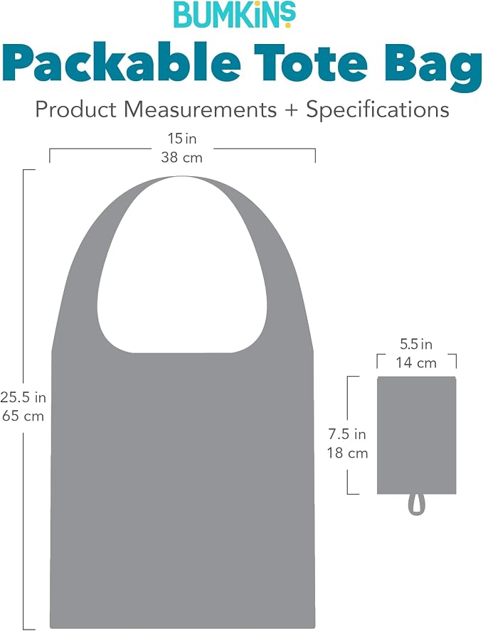 Bumkins Reusable Grocery Shopping Tote Bag for Women, Large Boho Style with Handles, Foldable, Washable, Shoulder Straps - Image 7