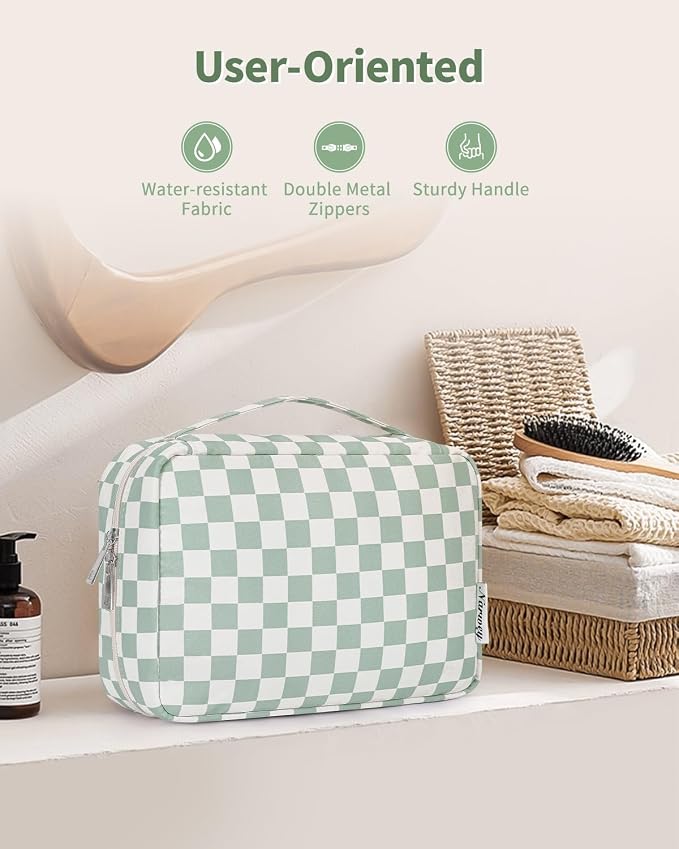 Narwey Small Hanging Travel Toiletry Bag for Women, Travel Bag for Toiletries, Makeup Bag Organizer Cosmetic Bags Make Up Bags for Girls - Image 6