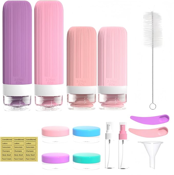 Vitog 16 Pack Travel Bottles for Toiletries, TSA Approved Leak Proof Silicone Squeezable Travel Containers for Toiletries, Refillable Travel Accessories for Conditioner, Shampoo, Lotion & Body Wash - Image 7