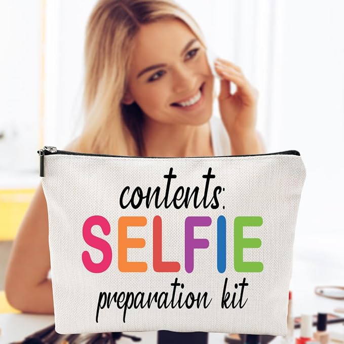 ZUYUROU Funny Cosmetic Bag - Travel Pouch for Beauty Essentials, Selfie Preparation Kit, Girls Birthday Gifts - Image 5
