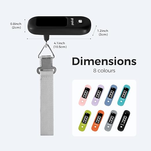 pack all Digital Luggage Scale for Travel, 110Lbs Capacity, 0.1Lb Precision | Handheld, Backlit LCD Display, Lb/Kg/Oz Conversion, Tare Function, Battery Included, Black - Image 8