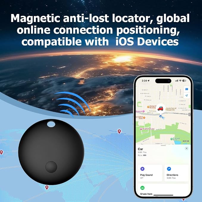 Mini GPS Tracker for Vehicles, No Month Fees, Bluetooth Tracker Tag | Magnetic Tracker for Car, IP67 Waterproof, 12 Months Battery Life, No Subscription, Tracking Tag for Cars Bikes Luggage - Image 3