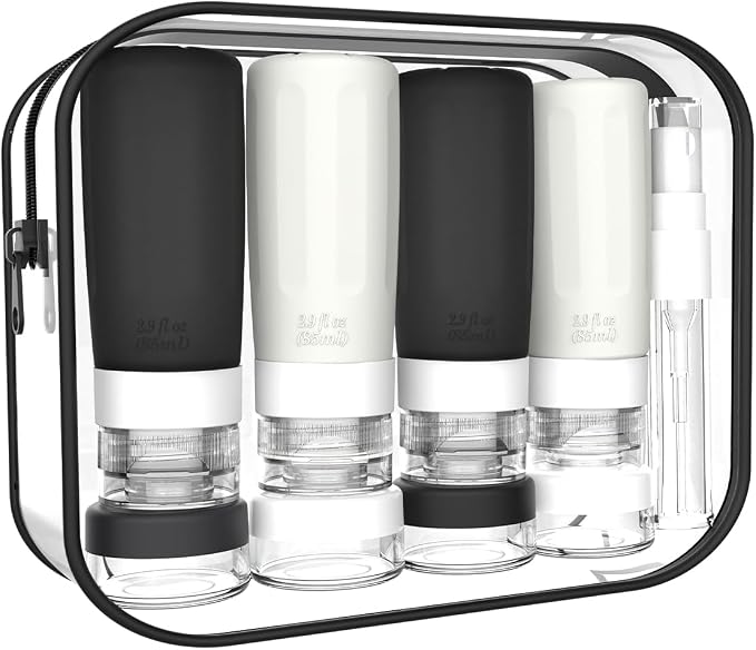 vodvob TSA Approved Travel Bottles Set, 16 Pack Leak Proof Silicone Refillable Containers for Toiletries, Perfect for Shampoo, Conditioner, Lotion & Travel Essentials (tz-4) by Unknown