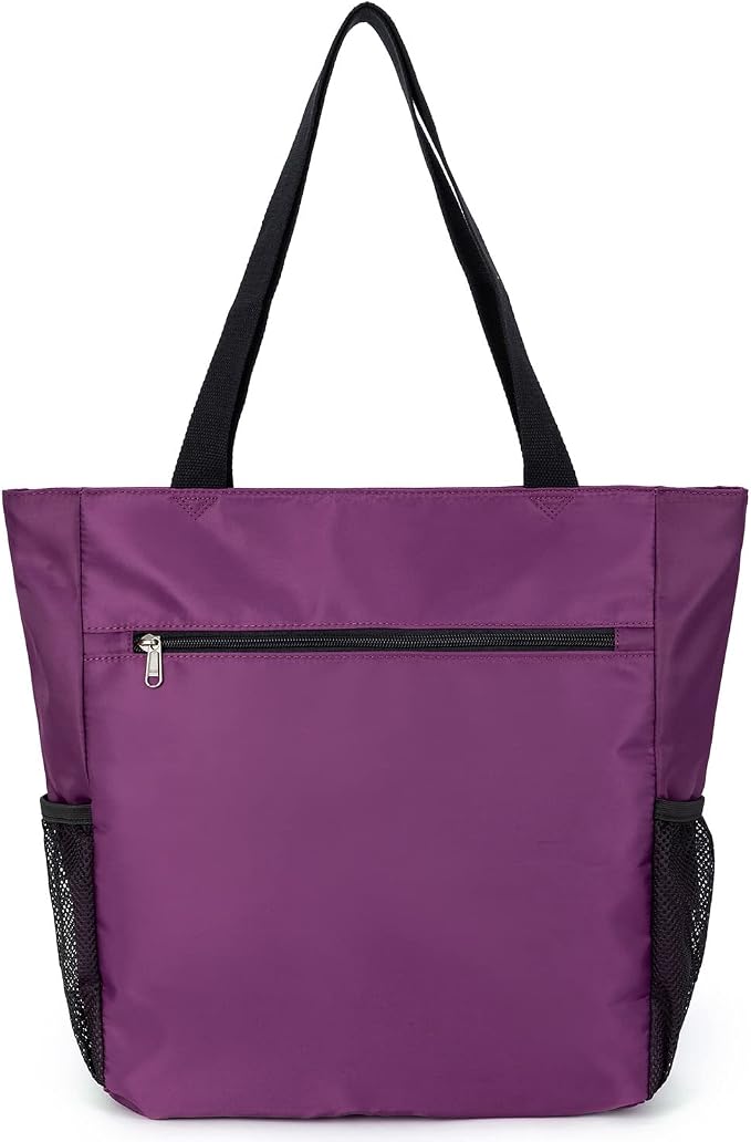 ETidy Large Capacity Foldable Tote Bag With Zipper | Water-resistant, Lightweight, Sandproof, Beach Bag, Gym Bag, Travel Shopping Bag - Image 2