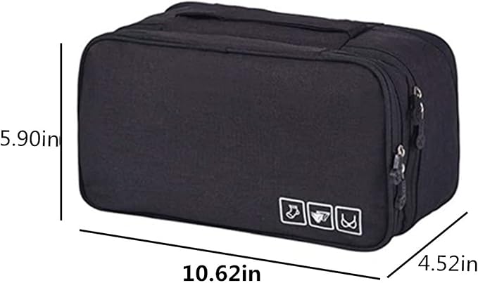 Portable Underwear Bra Storage Bag Waterproof Travel Organizers Multi-Layer Toiletry Packing Cube - Image 2