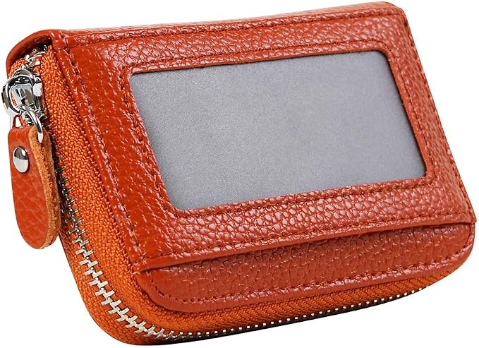 Women's RFID Blocking 12 Slots Credit Card Holder Leather Accordion Wallet - Image 8