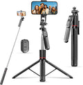 67" Selfie Stick Tripod for iPhone with Remote Control, Phone Holder and 1/4” Screw, Extendable Travel Essentials Tripod for Cell Phone, Camera, Phone Stand for Video Recording by NOOX