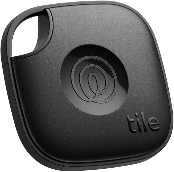 Life360 Tile - Bluetooth Tracker, Keys Finder and Item Locator for Keys, Bags and More. Phone Finder. Both iOS and Android Compatible. 1-Pack (Midnight) by Life360