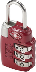 Lewis N. Clark Travel Sentry TSA-Approved Luggage Lock, Large 3 Dial Combination with Easy Read Dials - Red by LewisNClark
