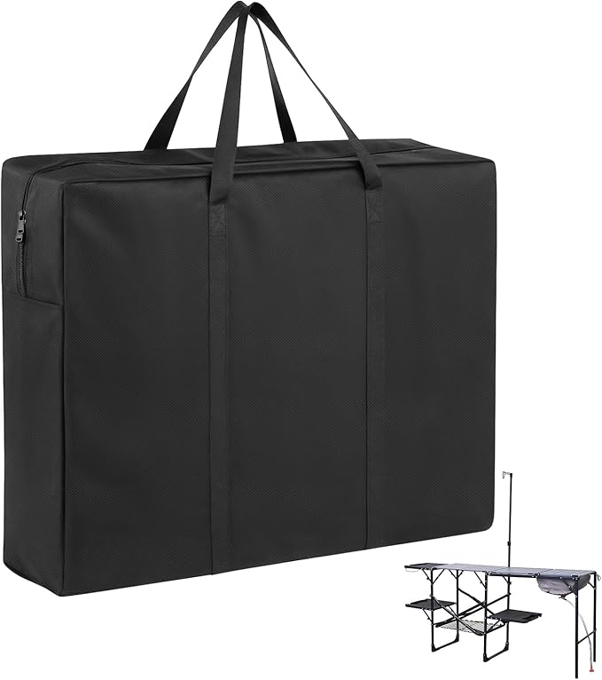 Folding Camping Kitchen Table Storage Bag for GCI-600D Table Bag | 600D Waterproof Cook Station Carry Bag for Folding Picnic/Camp Tables with Durable Zipper, 35 L x 6" W x 22" H by WelcometoFentiff