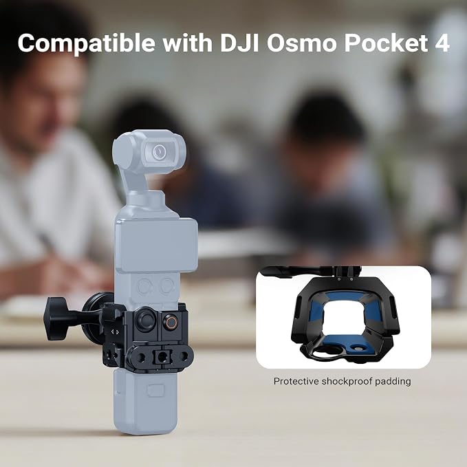 NEEWER Gimbal Camera Cage Compatible with DJI Osmo Pocket 4P (4 Pro), Pocket 4, Xtra Muse, Protective Action Camera Video Rig, Cold Shoe Mount Photography Accessories, No Assembly Needed, AC069 - Image 2