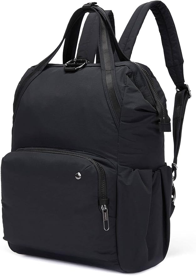 Pacsafe Women's Citysafe CX 17L Anti Theft Backpack-Fits 16 inch MacBook Pro, Econyl Black, One Size - Image 3