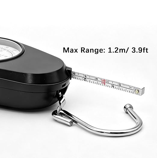 Luggage Weight Scale with Hook, 2PC Hanging Scale for Fish Travel, 80 Lbs | Battery-Free Luggage Scale, Black & White Suitcase Weight Scale, Measures Weight & Size for Travel, Bags & Outdoor Activities - Image 2