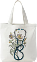 Nurse Canvas Tote Bag, Nurse Appreciation Gifts, Nursing School Gift Reusable Shopping Grocery Bags by Unknown