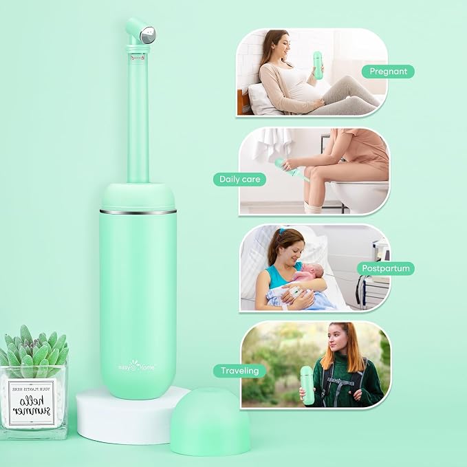 Easy@Home Portable Bidet for Travel - Peri Bottle for Postpartum Care Green | 380ml (12.8oz) Handheld Sprayer, BPA-Free, Personal Hygiene for Women & Men | EPB-01 - Image 6