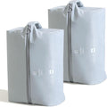 tianzong 2 Pack Double-Layer Fabric Wide-Opening Waterproof Travel Shoe Bag with Comfortable Handle (Bluish Grey) by tianzong
