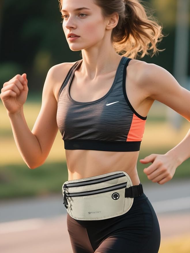 Slim Running Belt for Women Men Runners Fanny Packs With Phone Holder Hidden Pockets Exercise Waist Bag for Marathon Workout - Image 2