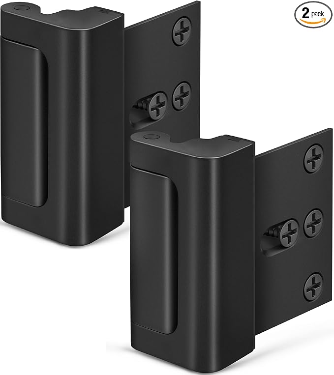 Door Locks for Front Door Reinforcement Lock, Home Security Door Lock Latch | Top of Door Locks for Kids Safety from Inside Withstands 800Lbs Extra Child Proof Flip High Night Lock Latches to Defend Home by EverPlus