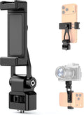Metal Phone Tripod Mount with 1/4"-20 Male Screw, Camera Cage Phone Clamp, 360° Rotation 180° Tilt Smartphone Holder with Side Cold Shoe for iPhone 17 16 15, Samsung S25 S24,Magic Arm,Super Crab Clamp by Wenlian