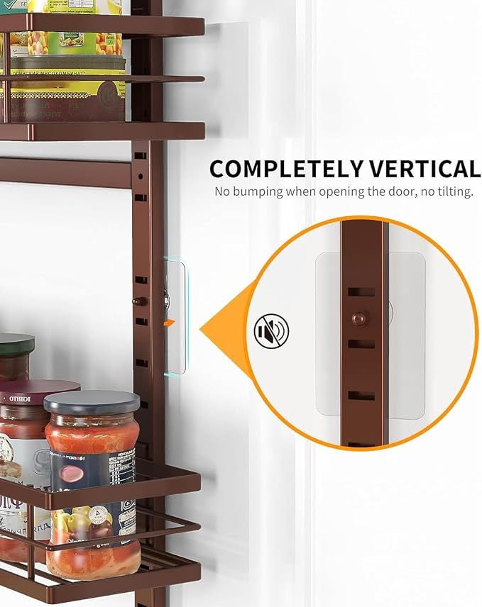 Moforoco Bronze 9-Tier Over The Door Pantry Organizer, Pantry Organization And Storage, Metal Hanging Spice Rack Shelves Door, Home & Kitchen Essentials, Laundry Room Bathroom Organization - Image 4