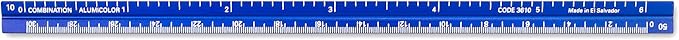 Alumicolor 3610-5 Aluminum Combination Pocket Scale, 6IN, Blue - Image 2