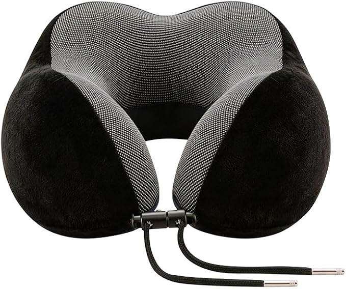 Neck Pillow for Traveling Memory Foam Travel Pillows for Airplanes Head & Neck Support Flight Headrest Sleep by Unknown