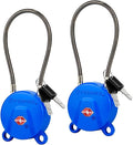 Forge TSA Approved Luggage Locks Ultra-Secure Dimple Key Cable Locks for Travel with Zinc Alloy Body- 2 Blue Locks by Forge