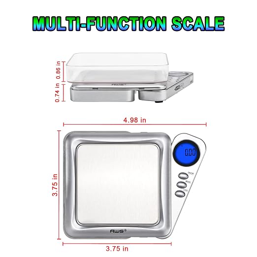 American Weigh Scales 200g x 0.01g Digital Pocket Gram Scale-Blade Series | Precision Mini Scale 0.01g Accuracy, Pocket Scale for Kitchen, Gold, Gems & Coin Scale, Smart Digital & Compact Scale - Image 4